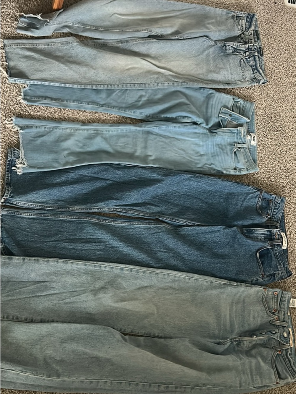 Mixed Light to Dark Blue Denim Jeans Lot